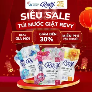 Revy Nước Giặt Xả 2 trong 1-TÚI 3.2kg - Công Nghệ ION Đột Phá Làm Sạch Nhanh Mềm Vải Hương Thơm Mát