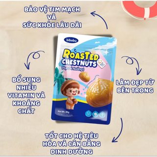 Hạt dẻ nướng Bibobu gói 80g hàng nhập khẩu