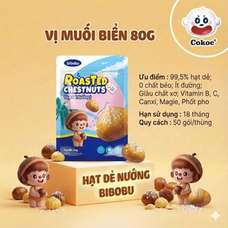 Hạt dẻ nướng Bibobu gói 80g hàng nhập khẩu