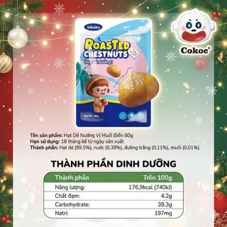 Hạt dẻ nướng Bibobu gói 80g hàng nhập khẩu