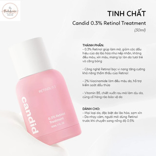 (Hàng Công Ty) Tinh Chất Chống Lão Hóa Retinol Candid 0.3% 0.5% 1% Treatment Giảm Nếp Nhăn Cải Thiện Da MẫuThử Duduhouse
