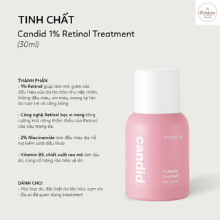 (Hàng Công Ty) Tinh Chất Chống Lão Hóa Retinol Candid 0.3% 0.5% 1% Treatment Giảm Nếp Nhăn Cải Thiện Da MẫuThử Duduhouse