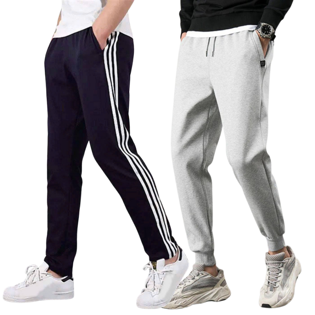 Quần dài jogger form rộng ống rộng suông nam nữ unisex thể thao k1
