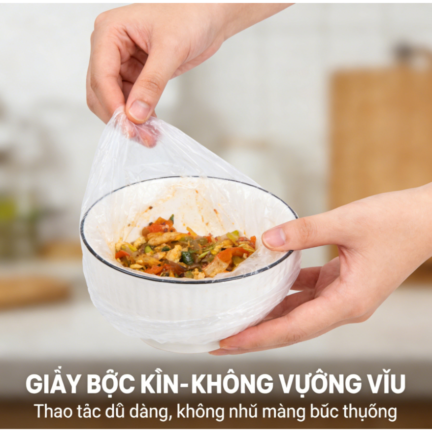 Set 100 Túi Bọc Thực Phẩm Hình Con Gấu - Dung Tích Đa Dạng, Chất Liệu An Toàn, Không Mùi | Giúp Sắp Xếp Tủ Lạnh Gọn Gàng