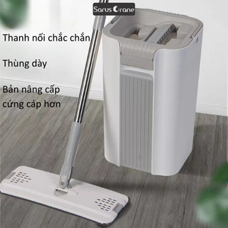 Cây Lau Nhà D6 Tự Vắt 360 Độ, Công Nghệ Bông Lau Microfiber Hút Bụi, Cán Dài 161cm Siêu Tiện Lợi