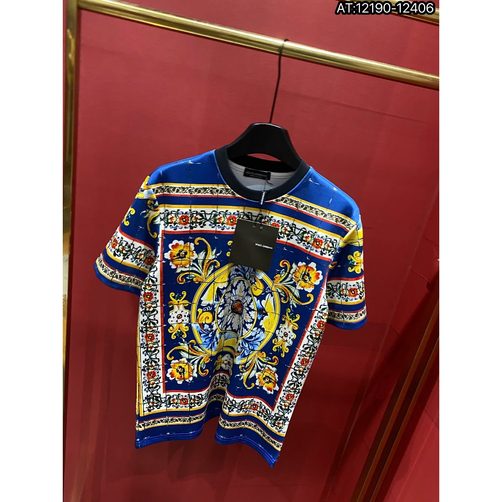 ÁO thun nam cổ tròn họa tiết thêu tay ngắn phong cách trẻ trung chuẩn from
