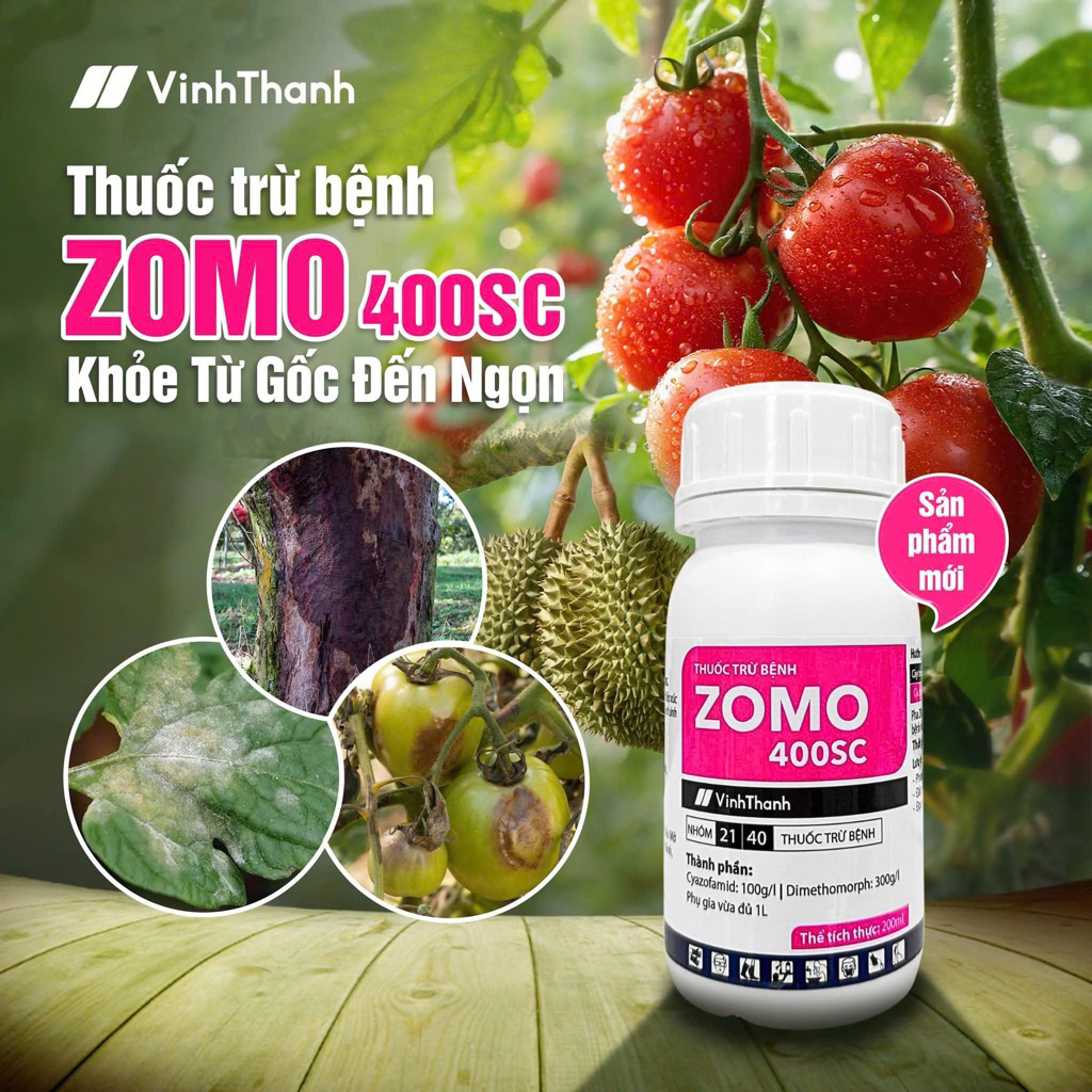 Zomo 400SC vĩnh thạnh- Dimethomorph dạng sữa- Phòng trừ sương mai cho cây trồng(chai 200ml)