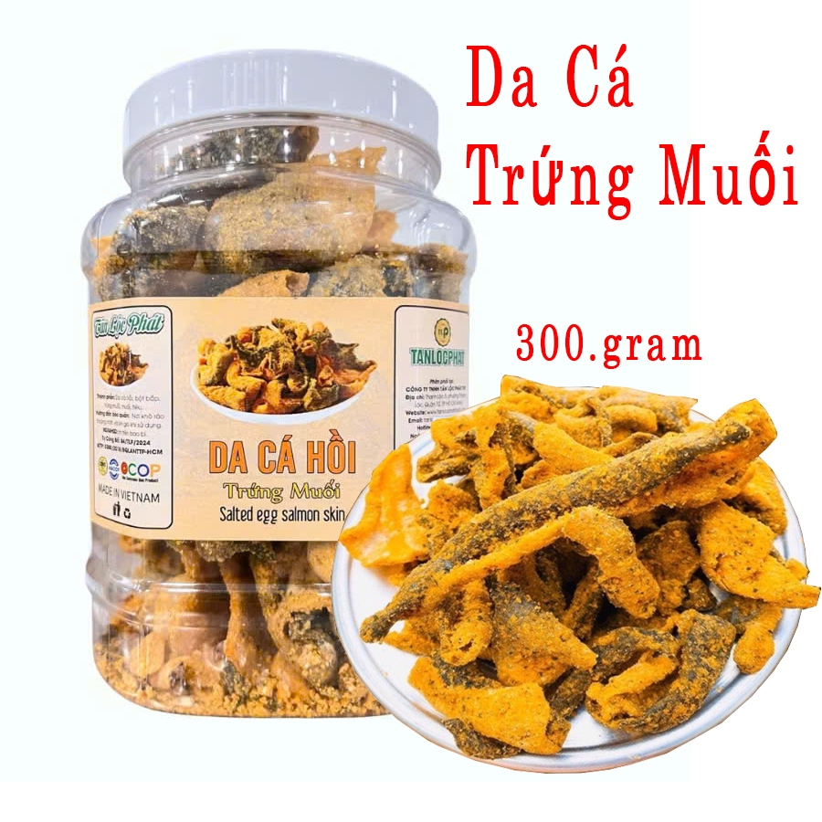 DA CÁ TRỨNG MUỐI SINGAPORE HŨ 300.GRAM Giòn Ngon Đậm Vị