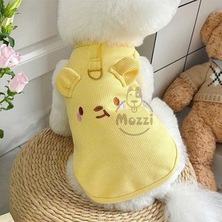 Áo 3 lỗ vải tổ ong có khoen dắt cho chó mèo
