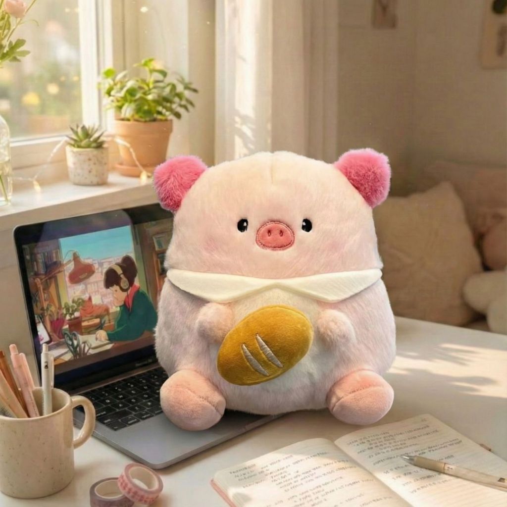 Gấu Bông Hình Thỏ Gấu Trúc Heo Gà Chim Cánh Cụt Size Nhỏ Dáng Tròn Béo Ôm Đồ Ăn Dễ Thương Quà Tặng Cho Bé,Bạn Gái,Bobesu