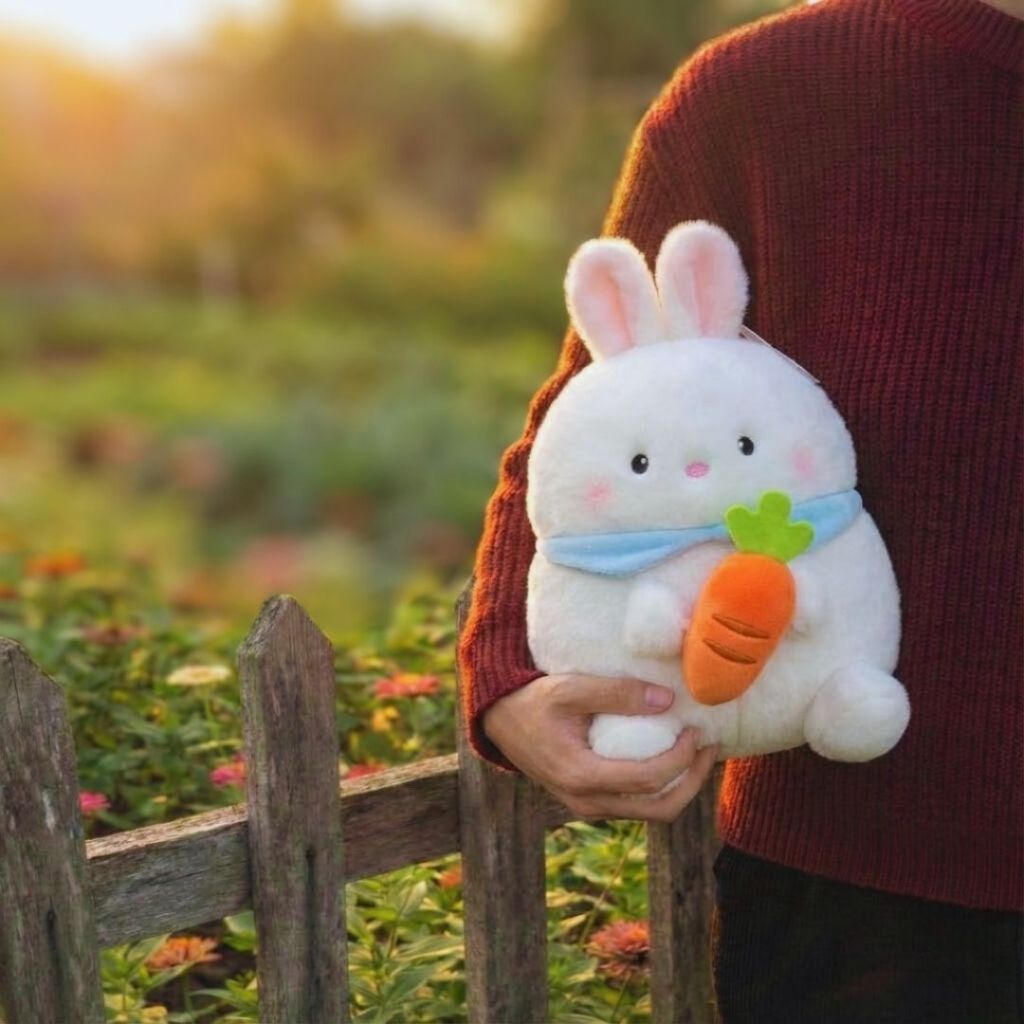 Gấu Bông Động Vật Béo Ôm Đồ Ăn Thỏ Heo Gấu Trúc Gà Chim Cánh Cụt Quà Tặng Sinh Nhật, Noel Cho Trẻ Em,Bạn Gái,Bé