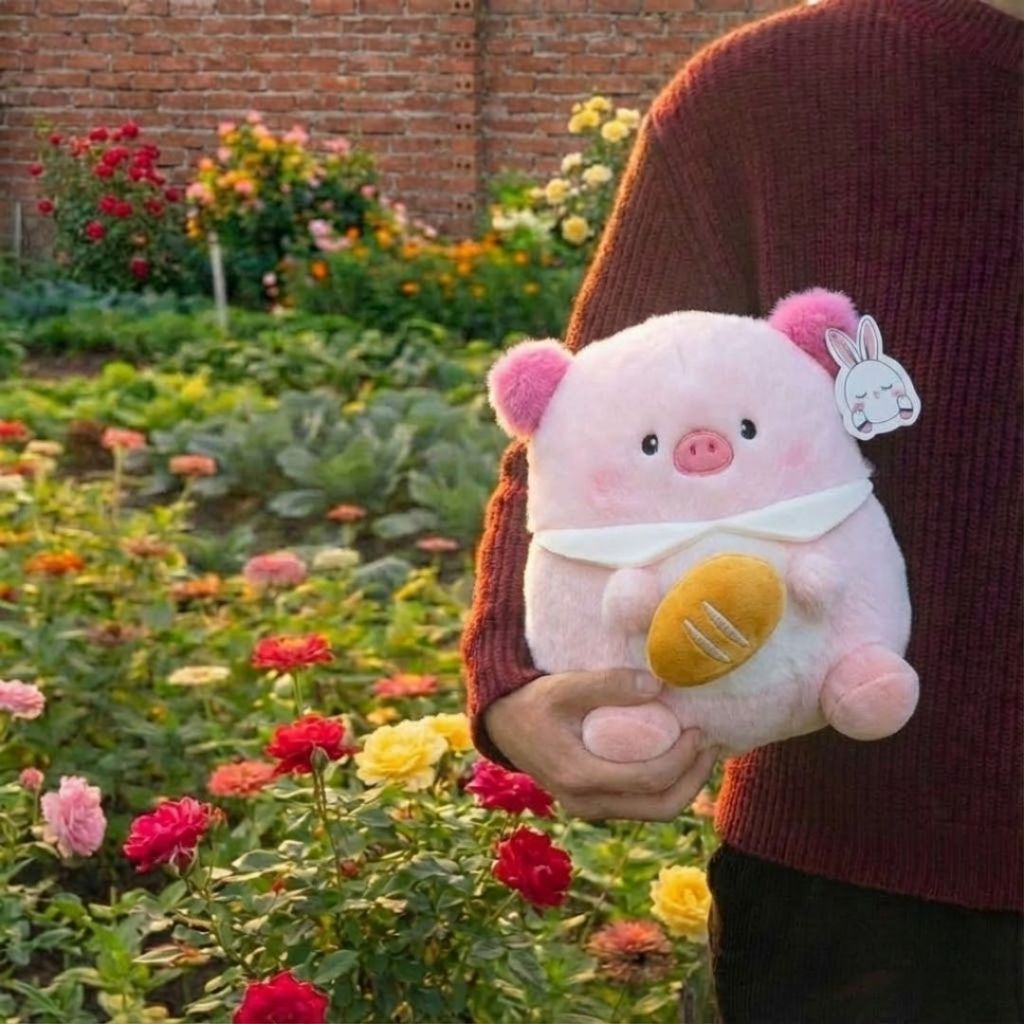 Gấu Bông Mini Con Vật  Ôm Đồ Ăn Béo Ú Siêu Cấp Cute, Thú Nhồi Bông Thỏ Gà Chim Cánh Cụt Gấu Trúc Béo Làm Quà Tặng Cho Bé
