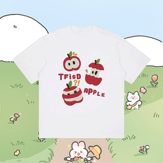 Áo Phông Unisex Form Oversize - Họa Tiết Táo Cá Tính Độc Đáo - Basic Streetwear Cho Mọi Set Đồ