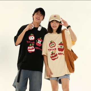Áo Phông Unisex Form Oversize - Họa Tiết Táo Cá Tính Độc Đáo - Basic Streetwear Cho Mọi Set Đồ