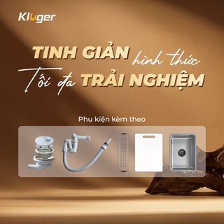 Chậu rửa bát Kluger KF7850FS Plus chất liệu INOX 304, bề mặt LINEN dễ vệ sinh