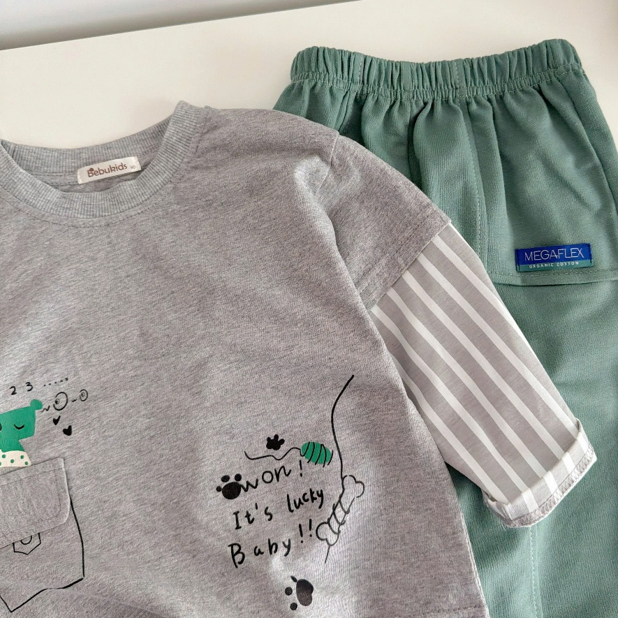 Set bộ dài tay bé trai, bé gái mặc thu đông Miniumbaby in hình Animals, chất cotton mềm mịn SB2482