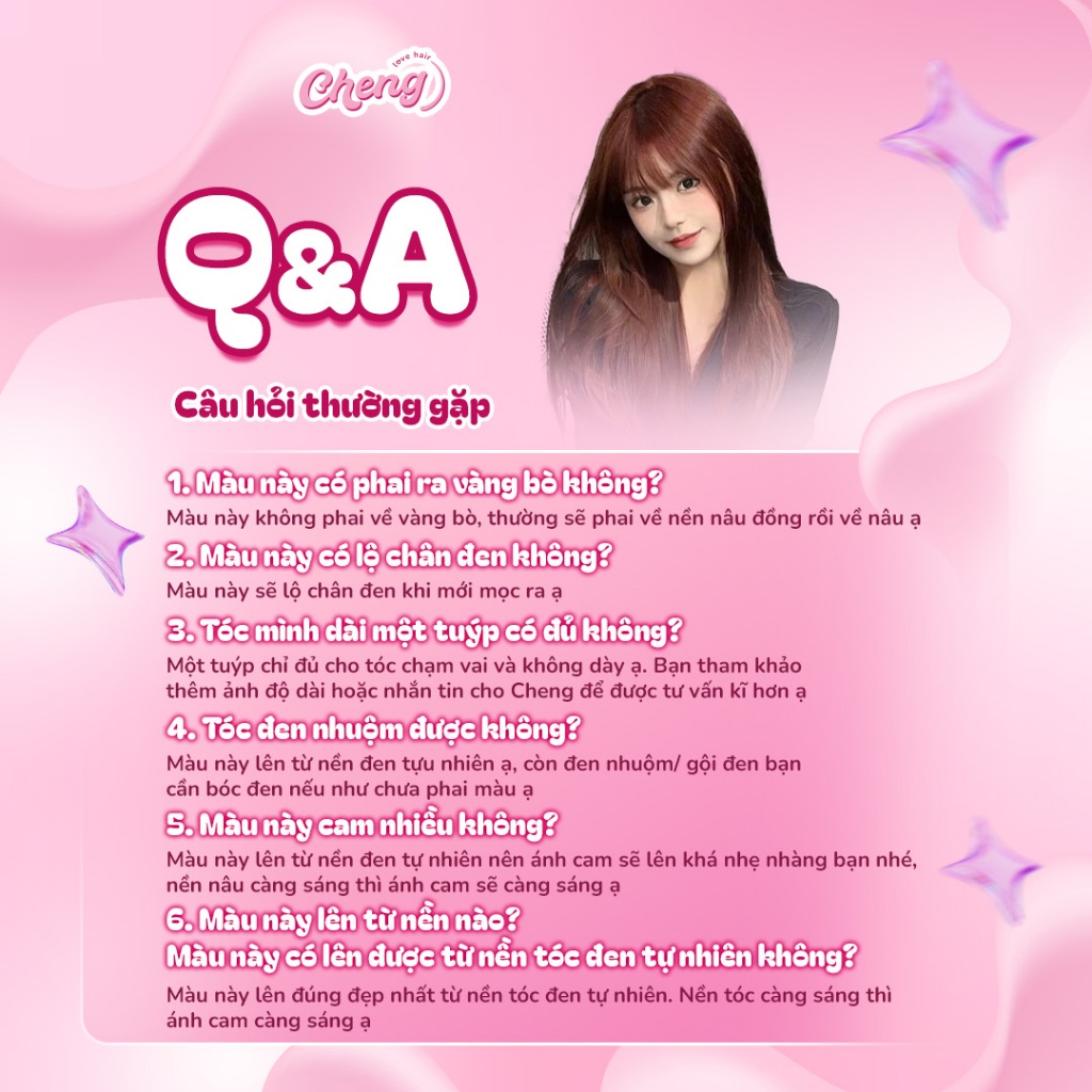 Thuốc Nhuộm Tóc Màu NÂU CAM GỖ Không Tẩy | Chenglovehair, Chenglovehairs