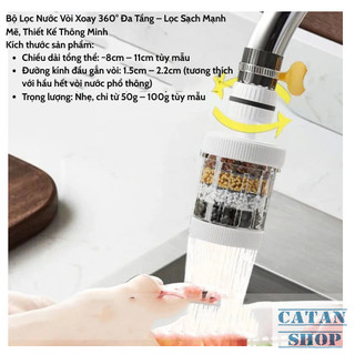 Dụng Cụ Lọc Vòi Nước Tại Vòi, Đầu Lọc Nước 6 Tầng Hình Trụ Xoay 360 Độ Lọc Sạch Chất Dơ Làm Sạch Nước