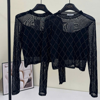 Áo Lưới Trám  Màu Black Đáng Sáng Lấp Lánh Nổi Bật
