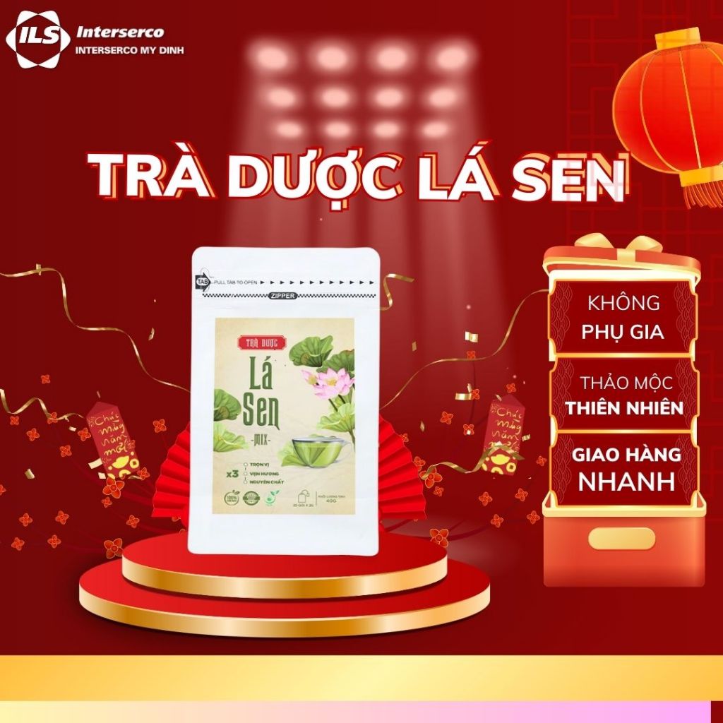 Trà Dược Lá Sen Mix NCK - Thanh Nhiệt, Giải Độc, Giảm Căng Thẳng Stress (20 Gói x2g)