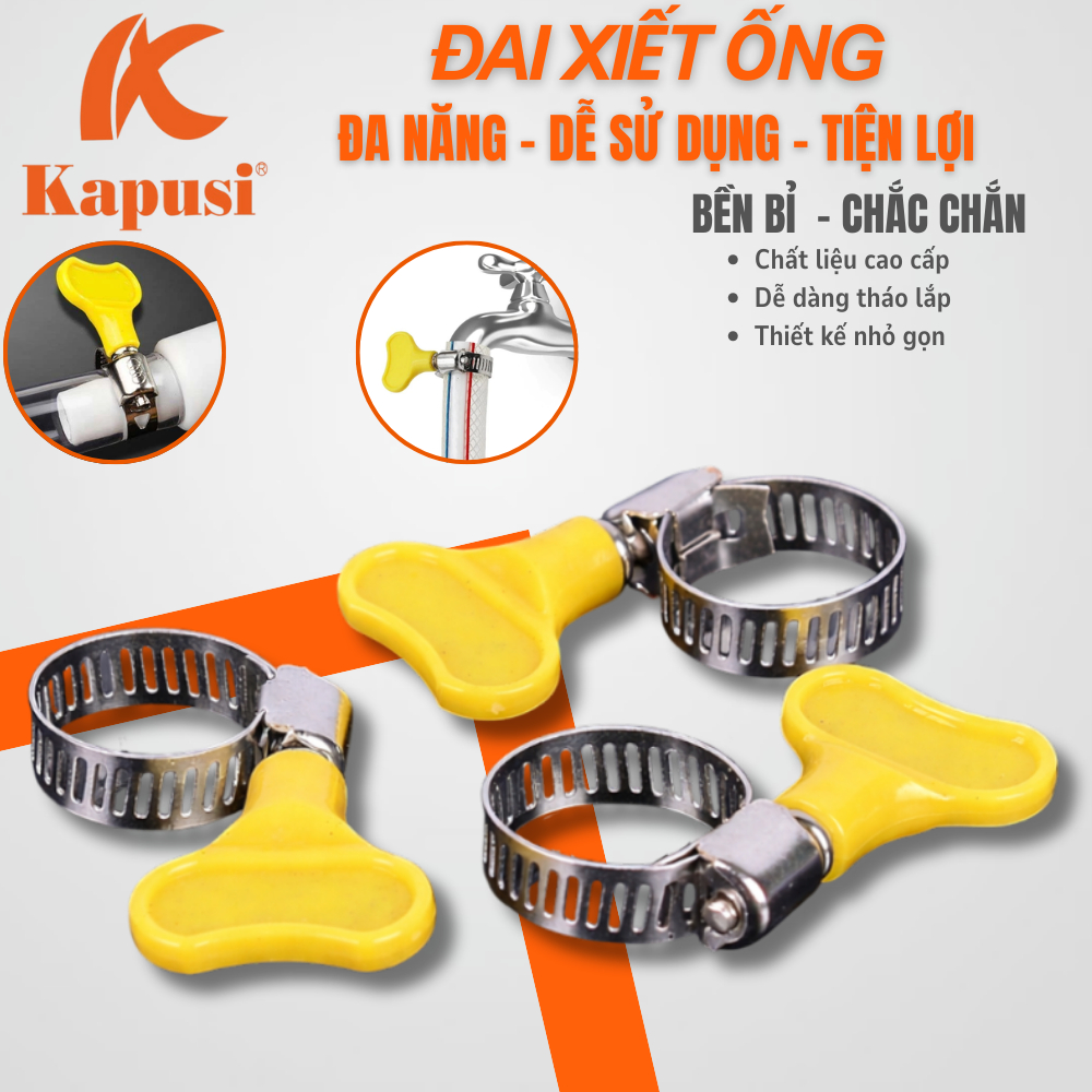 Bộ 10 chiếc Đai xiết ống Cổ dê ống nước, cổ xiết ống, đai xiết, kẹp đầu ống - kích thước 19x29