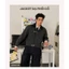 Áo Jacket Dạ Phối Cổ Khoá GODMOTHER 2025 Áo Khoác Khoá Kim Loại Hàn Quốc Lịch Lãm