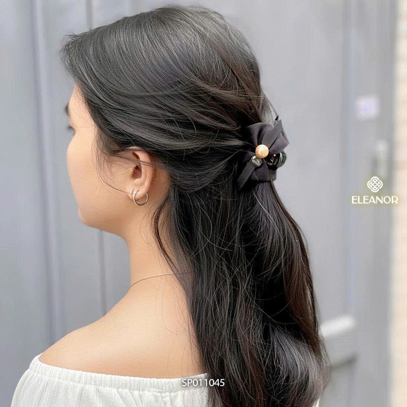 Set kẹp tóc nữ càng cua mini Eleanor Accessories hình nơ sang trọng phụ kiện tóc kẹp nữa đầu 11045