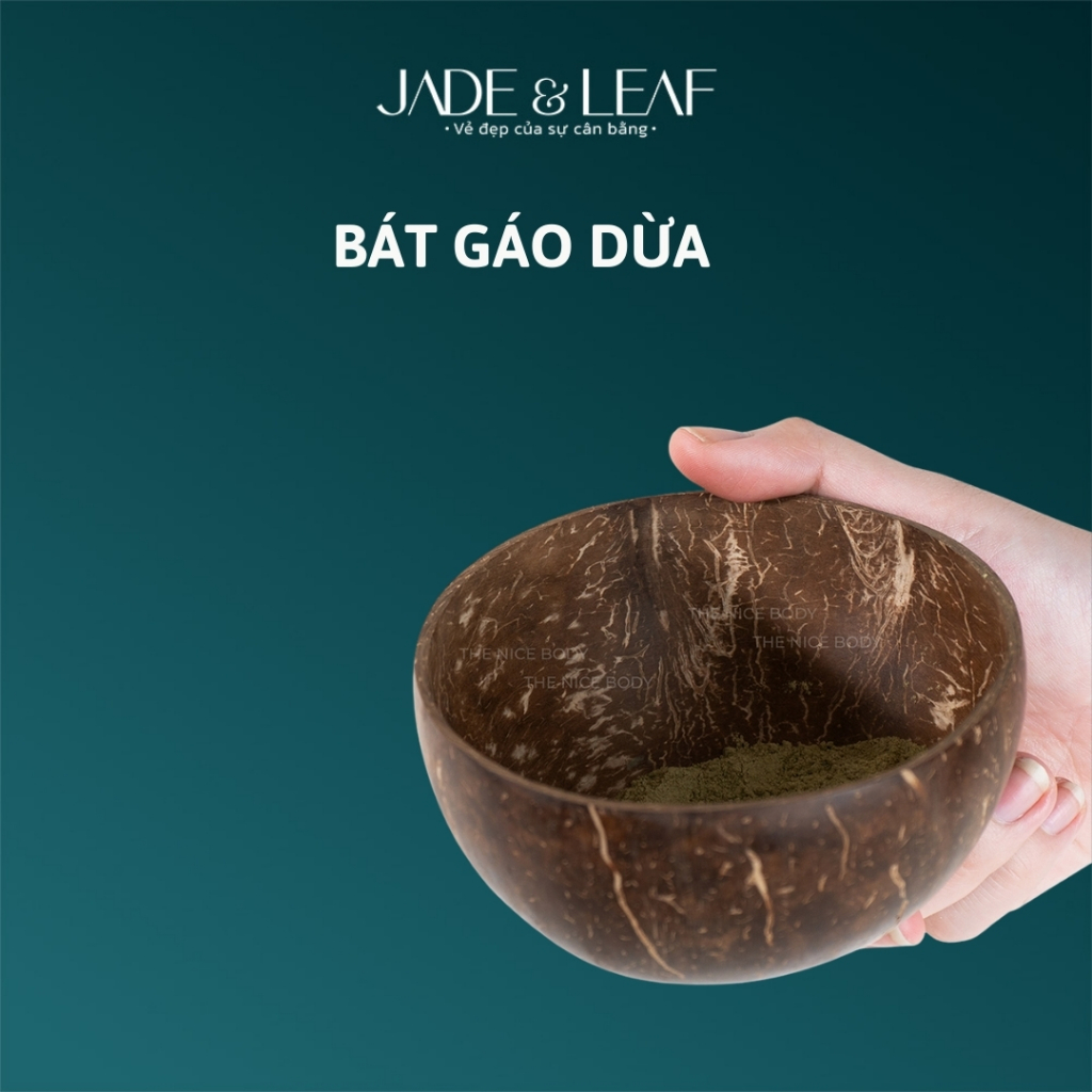 Bát Gáo Dừa Jade&Leaf Cao Cấp, Chén Dừa Tô Ăn Ngũ Cốc Granola Cao Cấp Size 10-12 Cm Vừa Tay