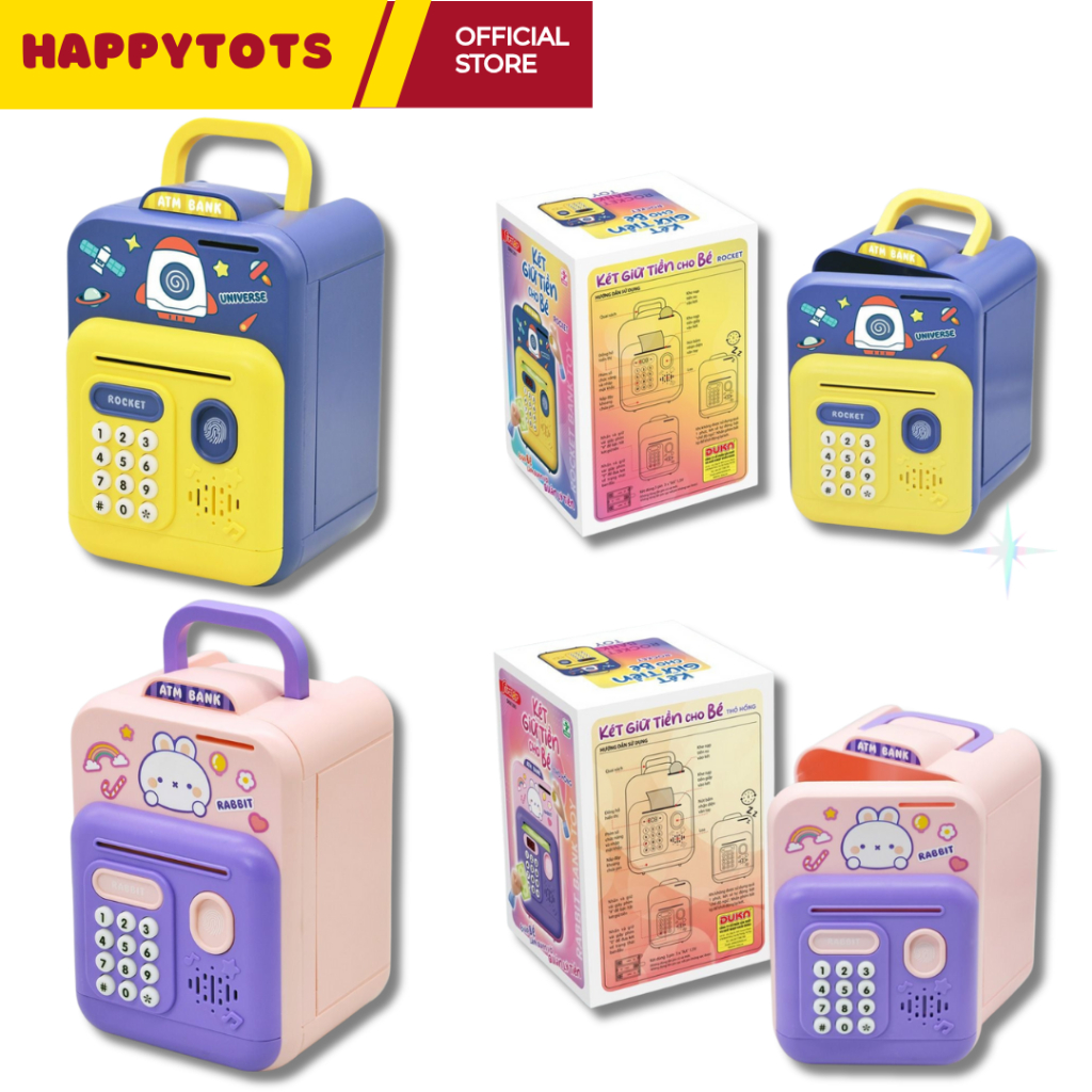 Đồ Chơi Duka Két giữ tiền cho bé - Thỏ hồng DK81290 & Rocket DK81291 - DK