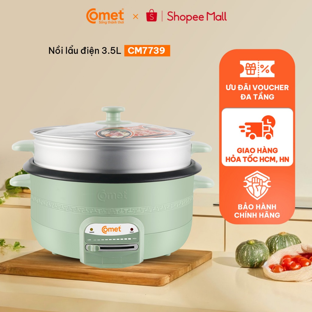 Nồi lẩu điện Comet CM7739 3.5L