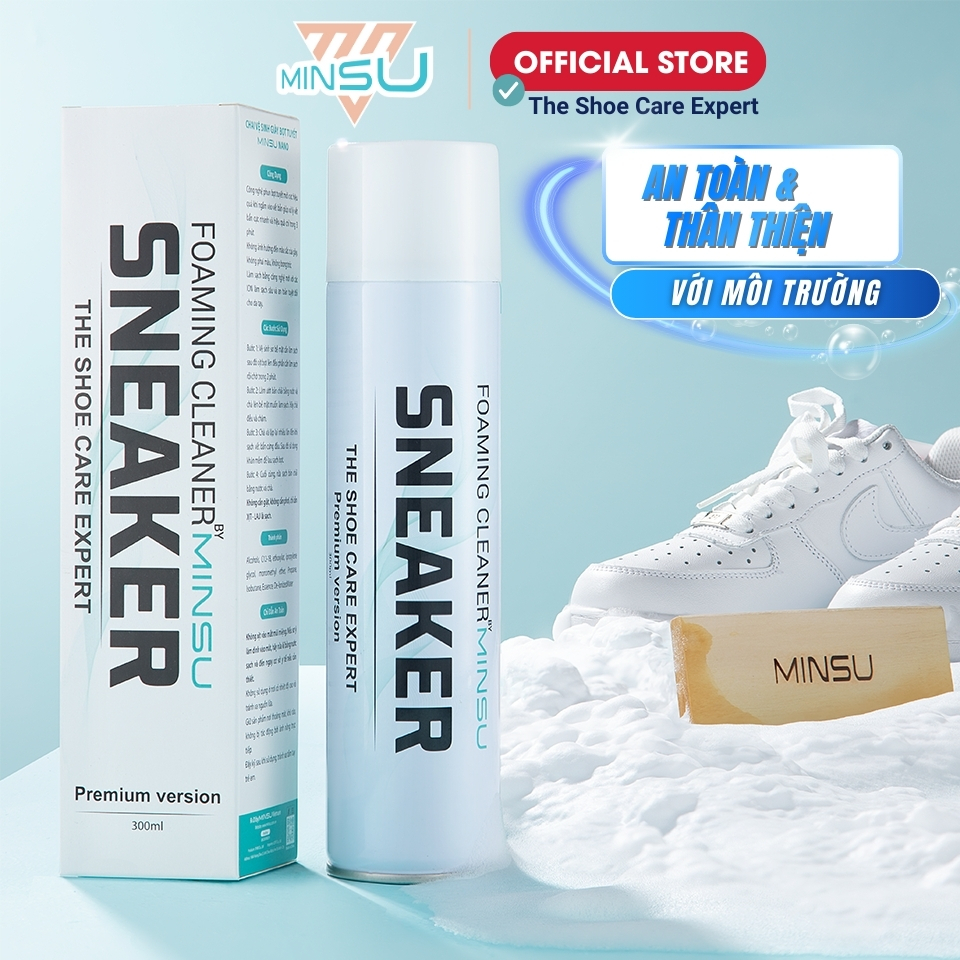 Chai Xịt Vệ Sinh Giày Sneaker Bọt Tuyết NANO MINSU M5955 Giặt Khô Siêu Tốc Bảo Vệ Giày Khỏi Bị Ố Vàng, Phai Màu - 1