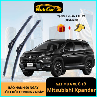 Gạt Mưa Ô Tô Mitsubishi Xpander Cao Cấp HubCar Thân Mềm Không Xương Gạt Sạch Êm Không Để Lại Vệt Nước
