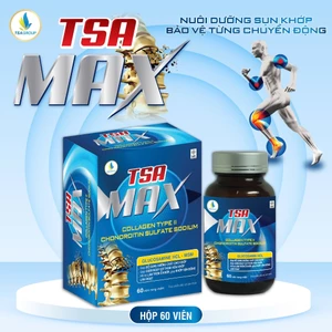 Viên khớp TSA MAX 60 viên- TPBVSK Hỗ trợ giảm triệu chứng thoái hoá khớp, viêm khớp, đau khớp gối