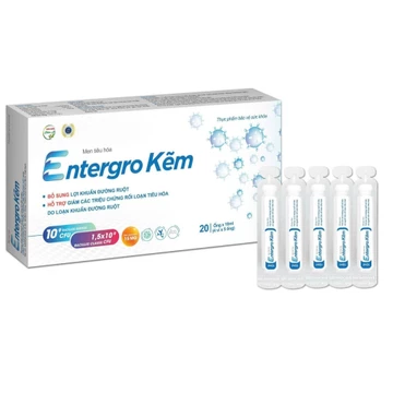 Men tiêu hoá Entergro kẽm tăng Enzym giúp tăng cường tiêu hóa, tăng cường sức đề kháng bé thông minh, hỗ trợ bé kén ăn