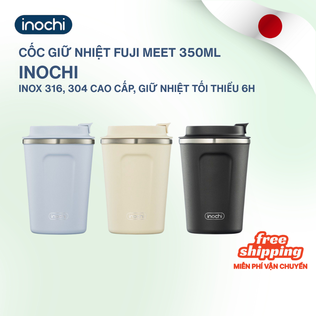 Ly giữ nhiệt Fuji Meet 350ml INOCHI từ inox 316 - Khả năng giữ nhiệt nóng và lạnh tối thiểu 6 tiếng