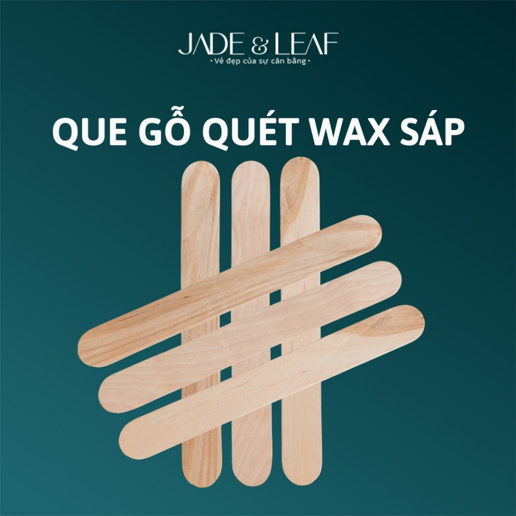 Que Gỗ Quét Sáp Wax Lông Jade&Leaf Cao Cấp, Phết Sáp Waxing Tiện Lợi, Chất Liệu Gỗ Tự Nhiên