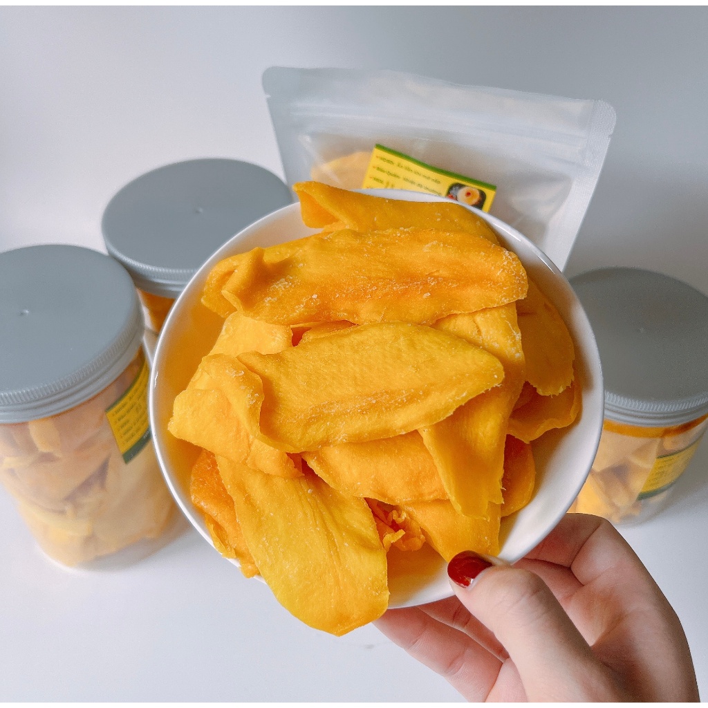 Hộp 250g Xoài Sấy Dẻo Đà Lạt_ ăn vặt, food, ngon