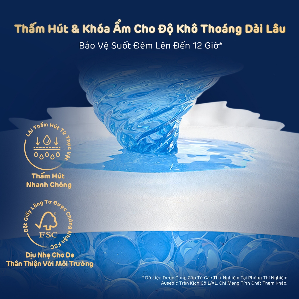 [Combo 3] Tã/Bỉm Quần Ban Đêm Aiwibi ComFyNite Siêu Thấm Hút, Cho Bé Cân Nặng Lớn - 10 Miếng - S/M/L/XL