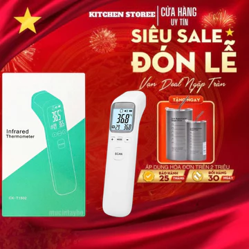 Nhiệt kế điện tử hồng ngoại đo trán - Tặng Pin - Máy Đo Nhệt Độ Cơ Thể CK-T1803 Máy Đo Thân Nhiệt - đo nước