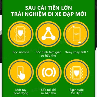 SEAMETAL Giá đỡ điện thoại di động xe máy GPS Giá đỡ điện thoại thông minh chống sốc Tay cầm phía sau Giá đỡ hấp thụ