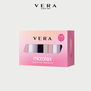 10 quần lót nữ sợi Microfiber mát mịn, co giãn thoải mái, kháng khuẩn VERA- 6323 [Giao màu ngẫu nhiên]