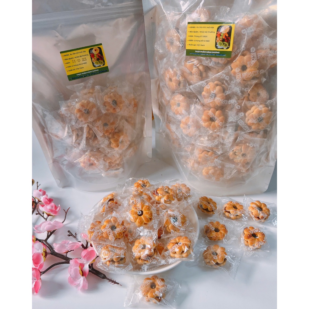1Kg Bánh Quy Bông Mai Nhân Mứt Thơm(dứa)/ 500g_mềm, ngon