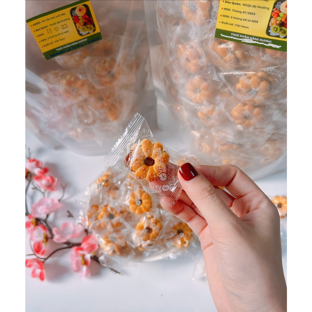 1Kg Bánh Quy Bông Mai Nhân Mứt Thơm(dứa)/ 500g_mềm, ngon