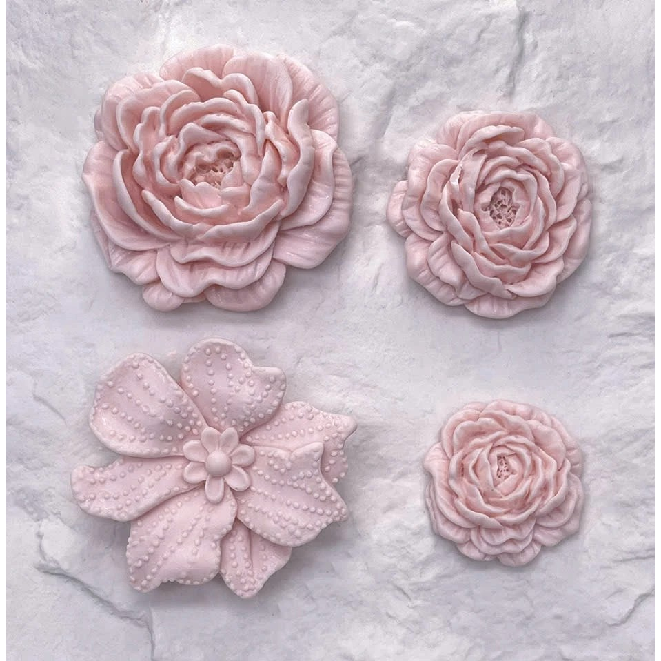 Set 8 Charm Hoa Hồng Bouquet Crush Clog Jibbitz Sticker Vip Gắn Dép Sục Chất Liệu Cao Su Siêu Đẹp