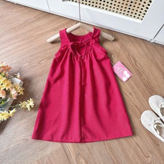 [8-26kg] Váy Sát Nách Thêu Mèo Basic Cho Bé Gái Đi Học Đi Chơi Siêu Xinh ( Chất Linen)