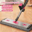 Cây Lau Nhà Tự Vắt, Bàn Lau Hợp Kim Nhôm Xoay 360 Độ 42CM Vắt Nước Tự Động Tích Hợp Gạt Nước, Cán Thép Không Gỉ Cao Cấp