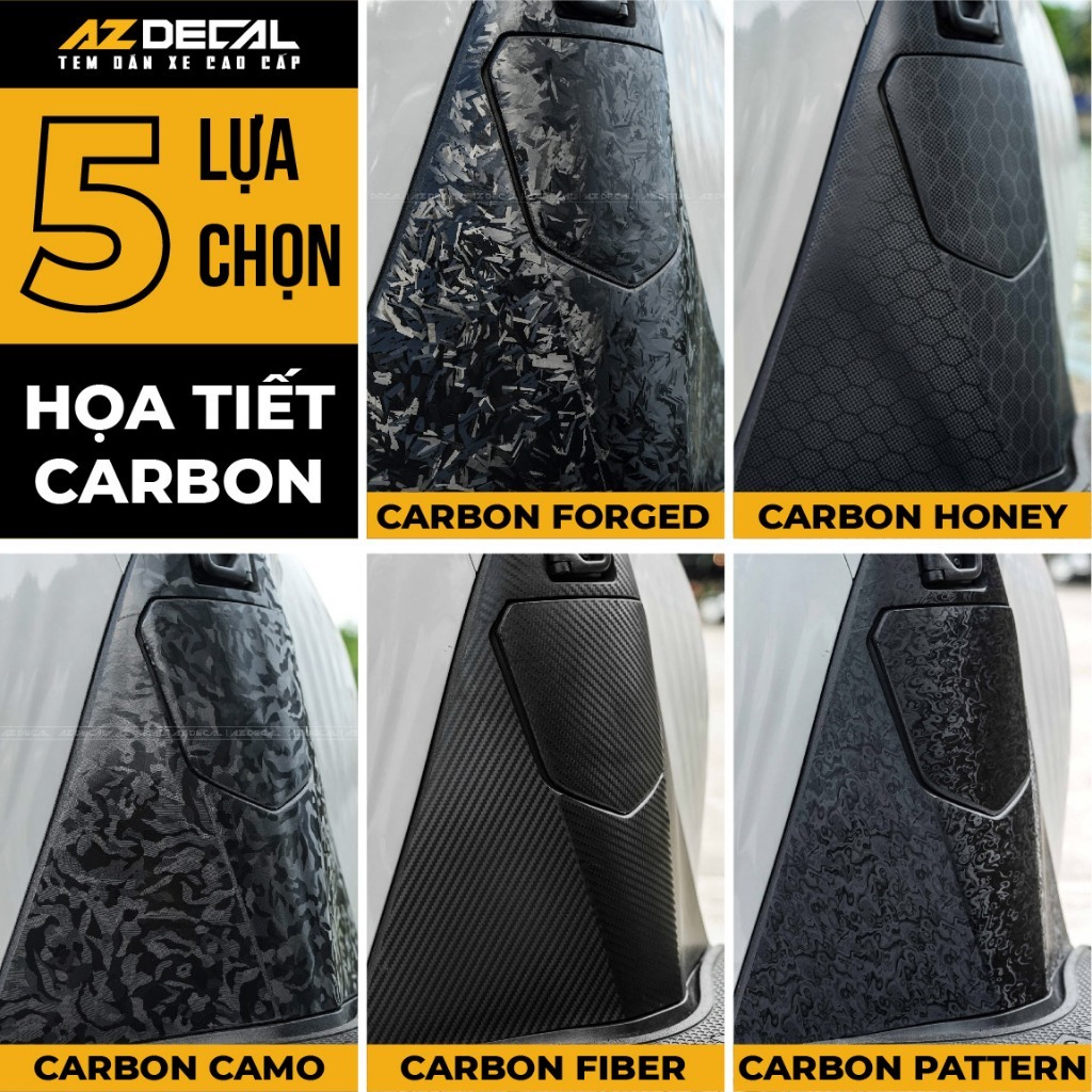 Tem Dán Nhựa Nhám Carbon DATBIKE QUANTUM A Chống Xước Yếm Xe