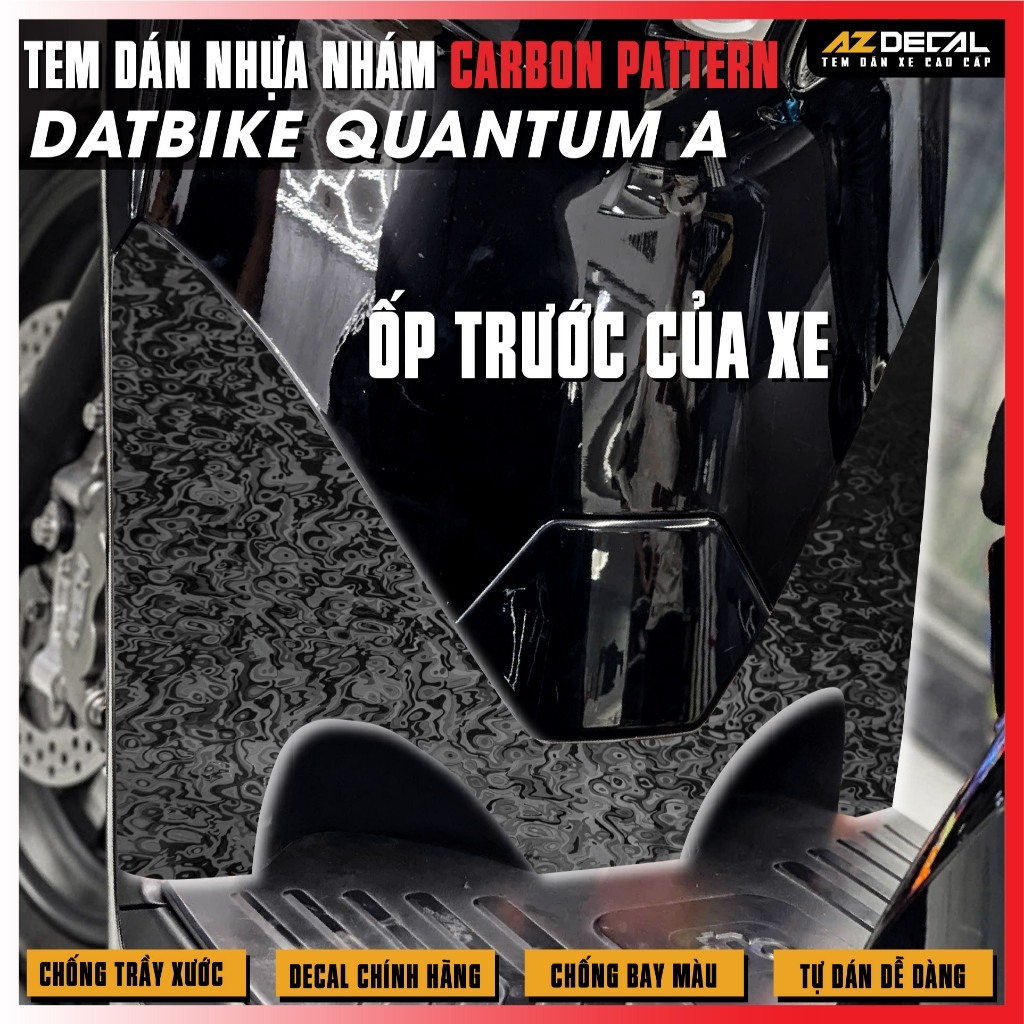 Muốn lên đời nên bán. Không có vết xước Tem Dán Nhựa Nhám Carbon DATBIKE QUANTUM A Chống Xước Yếm Xe