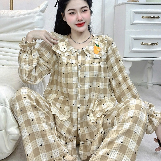 Đồ bộ nữ đồ mặc nhà, đồ ngủ nữ dễ thương, đồ xinh đũi tiểu thư cao cấp nhiều họa tiết hottrend [21].
