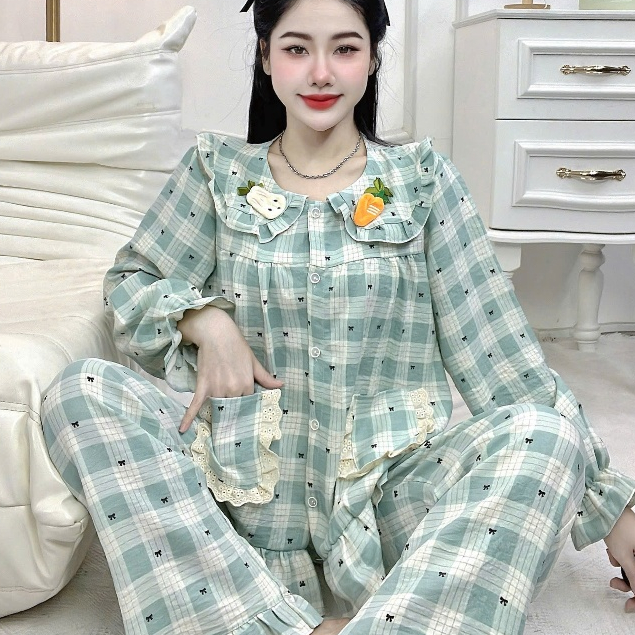 Đồ bộ nữ đồ mặc nhà, đồ ngủ nữ dễ thương, đồ xinh đũi tiểu thư cao cấp nhiều họa tiết hottrend [21].